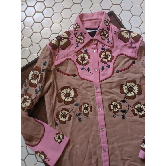 NEW COACH 1941 Pearl Snap Western Embroidery Dress - Picture 3 of 12